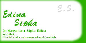 edina sipka business card